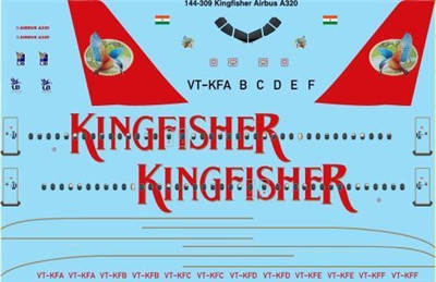 1:144 Kingfisher Airlines Airbus A.320