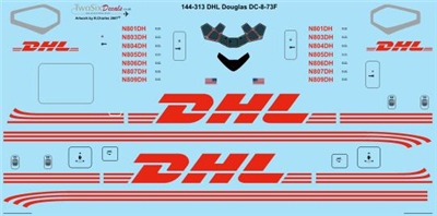 1:144 DHL (yellow cs) Douglas DC-8-73F