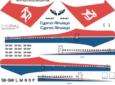 1:144 Cyprus Airways Boeing 707-123B