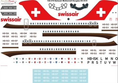 1:144 Swissair (black/chocolate) Douglas DC-9-51