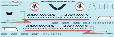 1:144 American Airlines BAC 1-11-400