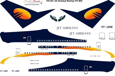 1:144 Jet Airways Boeing 737-800