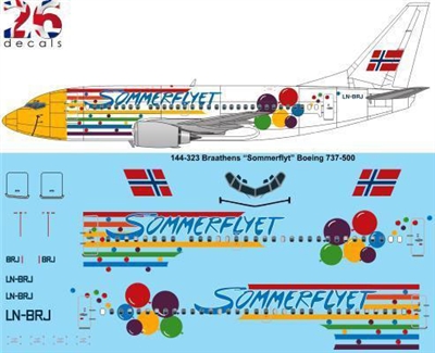 1:144 Braathens 'Sommerflyt' Boeing 737-500