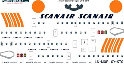 1:144 Scanair Douglas DC-8-63