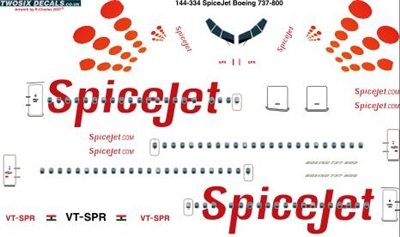 1:144 SpiceJet Boeing 737-800