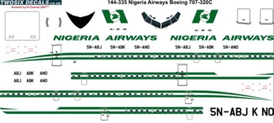 1:144 Nigeria Airways Boeing 707-320C