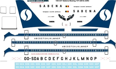 1:144 Sabena (early cs) Boeing 737-200