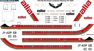 1:144 Alia (early cs) Boeing 707-320B/C