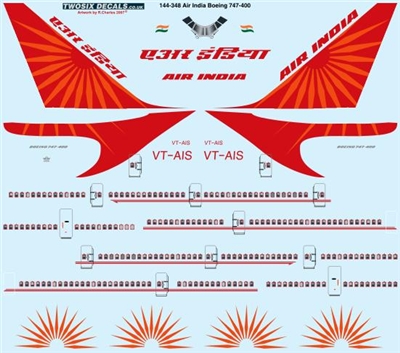 1:144 Air India (2007 cs) Boeing 747-400
