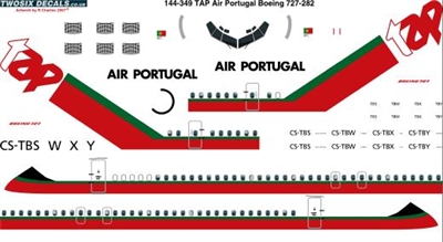 1:144 TAP Air Portugal Boeing 727-200