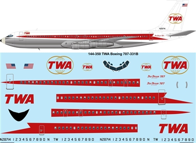 1:144 Trans World Airlines Boeing 707-331B