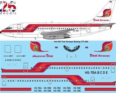 1:144 Thai Airways Boeing 737-200