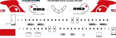 1:144 NWA Northwest Jet Airlink Canadair CRJ 900