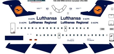 1:144 Lufthansa Canadair CRJ-700