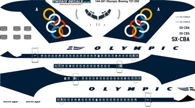 1:144 Olympic Airlines Boeing 727-200
