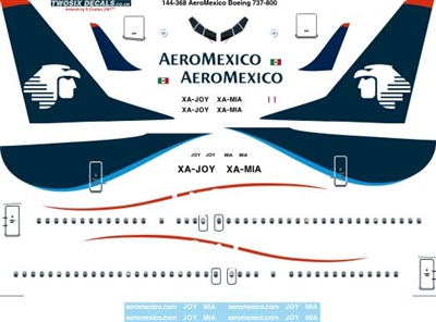 1:144 AeroMexico Boeing 737-800