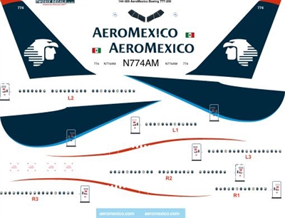 1:144 AeroMexico Boeing 777-200ER