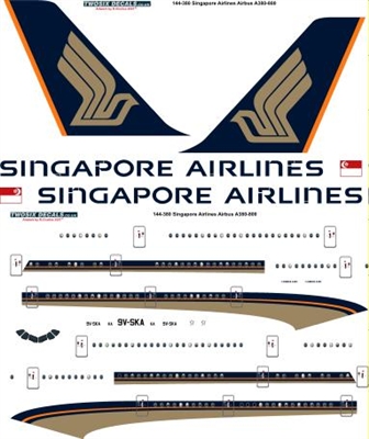 1:144 Singapore Airlines Airbus A.380-800