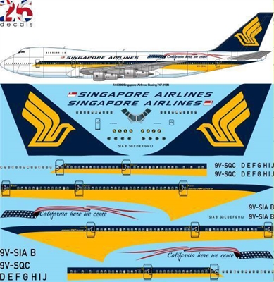 1:144 Singapore Airlines Boeing 747-200B