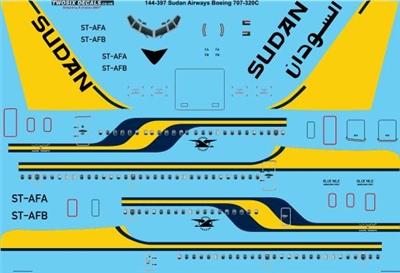 1:144 Sudan Airways Boeing 707-320C