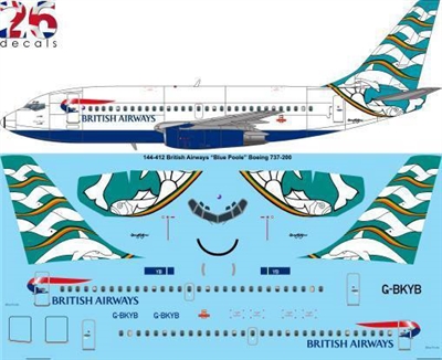 1:144 British Airways 'Blue Poole' Boeing 737-200