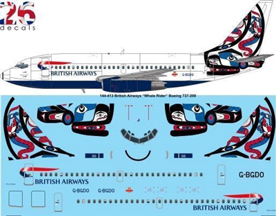 1:144 British Airways 'Whale Rider' Boeing 737-200