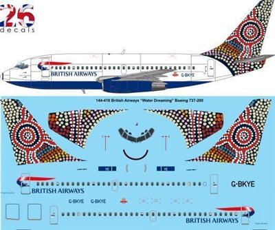 1:144 British Airways 'Water Dreaming' Boeing 737-200