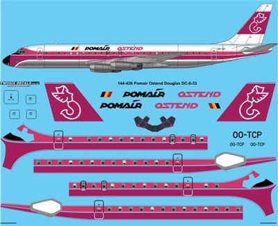 1:144 Pomair Ostend Douglas DC-8-30