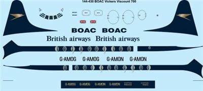 1:144 BOAC Vickers Viscount 700