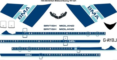 1:144 British Midland Boeing 707-320