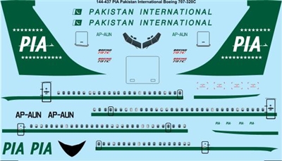 1:144 Pakistan International (1960's) Boeing 707-320C