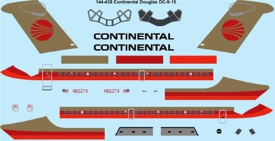 1:144 Continental Airlines Douglas DC-9-15