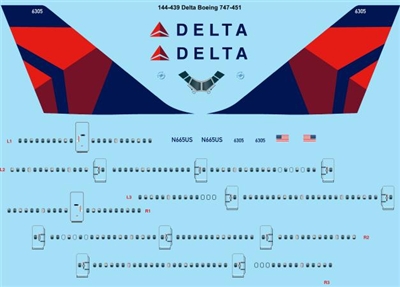 1:144 Delta Airlines (2007 cs) Boeing 747-400