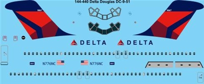 1:144 Delta Airlines (2007 cs) Douglas DC-9-51