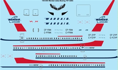 1:144 Wardair Canada Boeing 707-320C