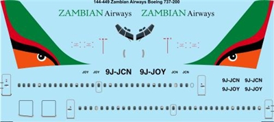 1:144 Zambian Airways Boeing 737-200
