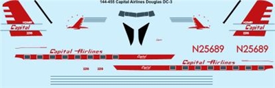 1:144 Capital Airlines Douglas DC-3