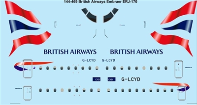 1:144 British Airways Embraer 170