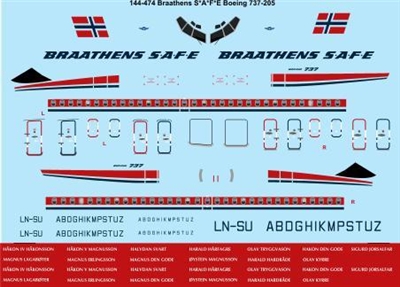 1:144 Braathens SAFE Boeing 737-200