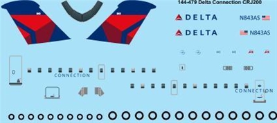 1:144 Delta Connection Canadair CRJ200