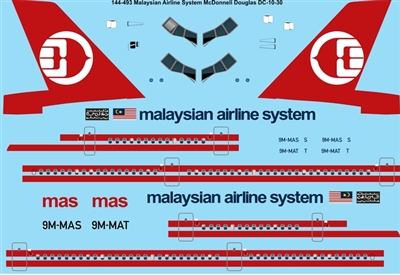 1:144 Malaysian Airline System McDD DC-10-30