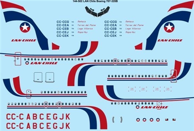 1:144 Lan Chile Boeing 707-320C