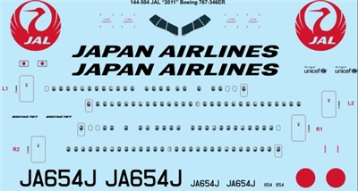 1:144 JAL (2011 cs) Boeing 767-300