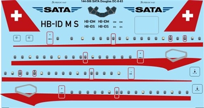 1:144 SATA Douglas DC-8-63