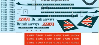 1:144 BEA 'Speedjack' BAC 1-11-500