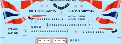 1:144 British Airways Airbus A.318
