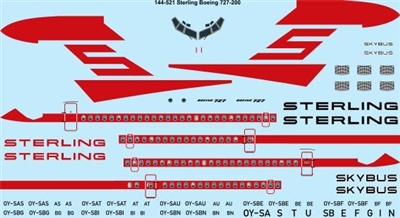1:144 Sterling Airways Boeing 727-200