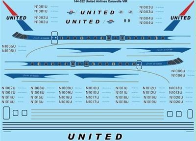 1:144 United Airlines Se.210 Caravelle VIR