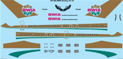 1:144 British West Indian Airlines Boeing 727-100