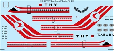 1:144 THY (Turkish Airlines) 'Experimental cs' Boeing 727-200